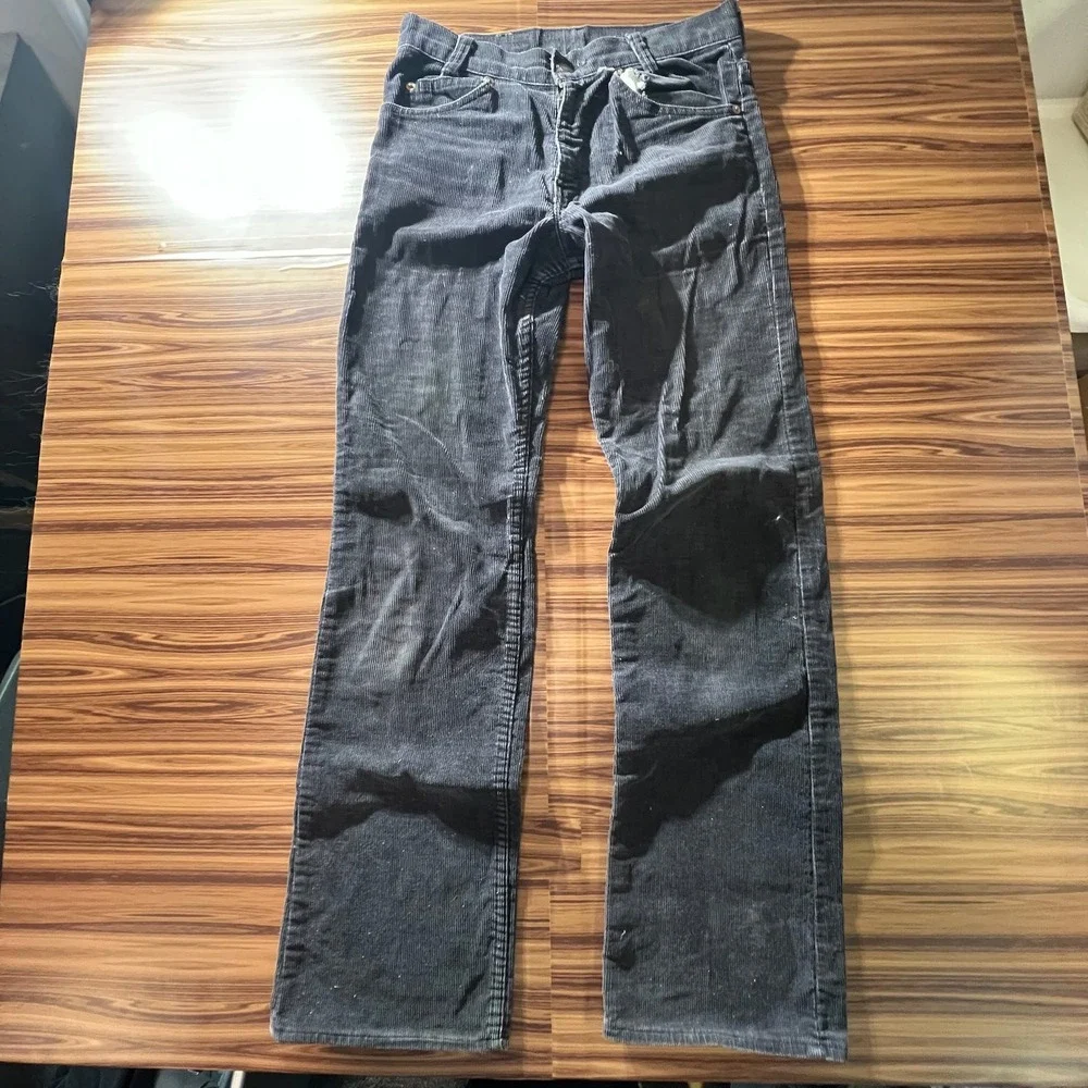 Levi's‎ 716-1558 Corduroy Pants Mens 28x31 Dark Gray Vintage White Tab USA Made